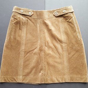 Corduroy A-Line Skirt Charter Club Size 8 Ashbury Brown